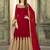 Red embroidered georgette salwar