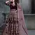 Maroon Velvet Embroidery Anarkali Gown with Net Dupatta