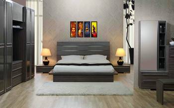 Set Of 4 Lord Buddha Satin Matt Texture UV Art Painting 2