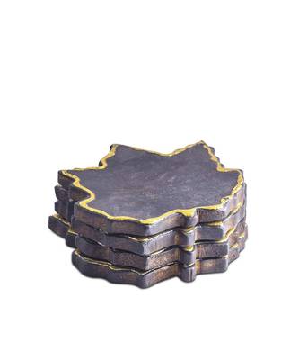 Black Maple Glint Wooden Coasters 1