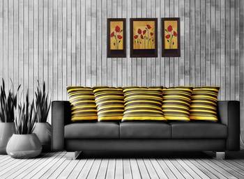 Set of 3 Floral Satin Matt Texture UV Art Painting 2