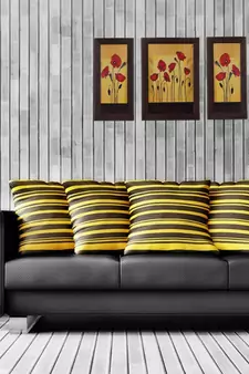 Set of 3 Floral Satin Matt Texture UV Art Painting