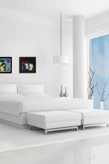 Set of 2 Radha Krishna Satin Matt Texture UV Art Painting