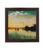 Morning Lake View Satin Matt Texture UV Art Painting