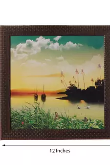 Morning Lake View Satin Matt Texture UV Art Painting