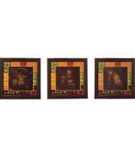 Set of 3 Tribal Lady Satin Matt Texture UV Art Painting
