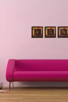 Set of 3 Tribal Lady Satin Matt Texture UV Art Painting