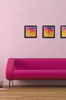 Set of 3 Dancing Girl Pose Satin Matt Texture UV Art Painting