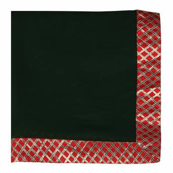 green plain georgette saree with blouse 3
