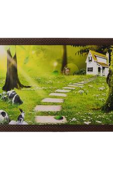 Outer Garden View Satin Matt Texture UV Art Painting
