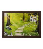 Outer Garden View Satin Matt Texture UV Art Painting