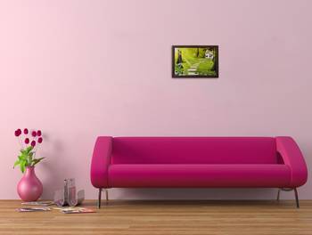Outer Garden View Satin Matt Texture UV Art Painting 2