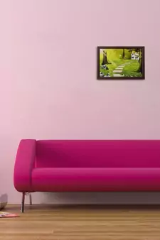 Outer Garden View Satin Matt Texture UV Art Painting
