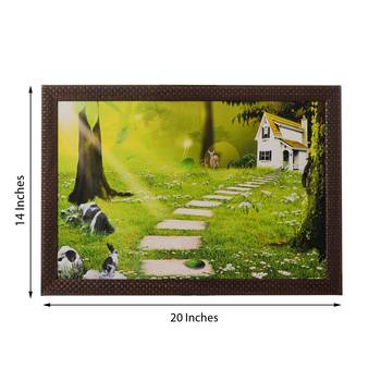 Outer Garden View Satin Matt Texture UV Art Painting 3