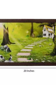 Outer Garden View Satin Matt Texture UV Art Painting