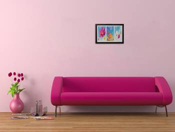 Colorful Floral Satin Matt Texture UV Art Painting 2