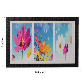 Colorful Floral Satin Matt Texture UV Art Painting 3