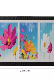 Colorful Floral Satin Matt Texture UV Art Painting
