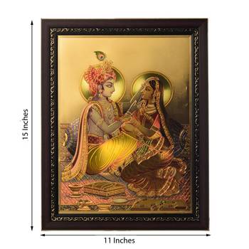 Radha Krishna Laminated Golden Foil 3