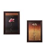 Set of 2 Floral Satin Matt Texture UV Art Painting