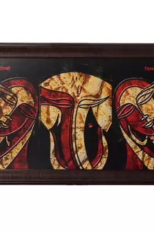 Riddhi Siddhi Satin Matt Texture UV Art Painting