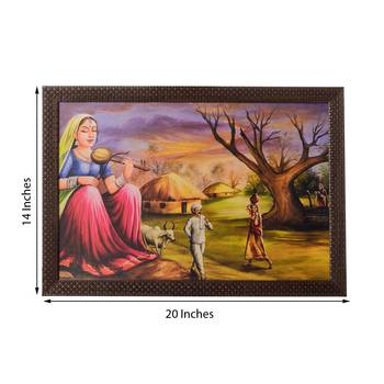 Village Scene Satin Matt Texture UV Art Painting 3