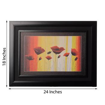 Bunch of Red Flower Matt Texture Original Oil Painting Canvas Reprint 3