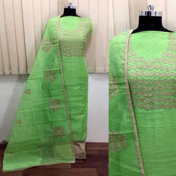 Green embroidered cotton salwar 1