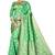 Light green woven banarasi saree with blouse