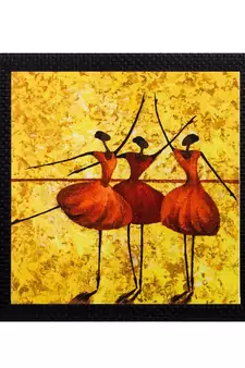 Dancing Girls Matt Textured UV Art Painting