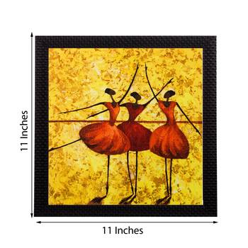 Dancing Girls Matt Textured UV Art Painting 3