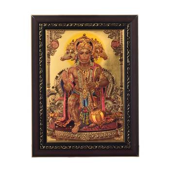 Panchmukhi Hanuman Laminated Golden Foil 1