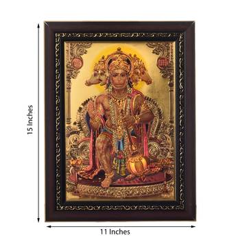 Panchmukhi Hanuman Laminated Golden Foil 3
