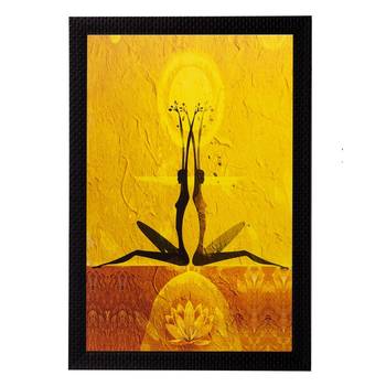 Abstract Girls Pose Matt Textured UV Art Painting 1