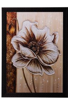 Beautiful Flower Design Matt Textured UV Art Painting