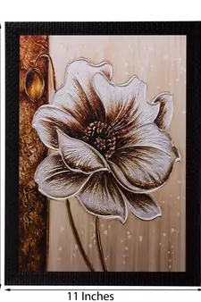 Beautiful Flower Design Matt Textured UV Art Painting