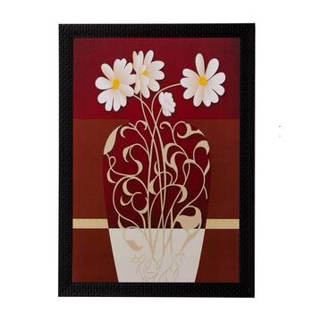 Floral Pot Matt Textured UV Art Painting 1