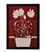 Floral Pot Matt Textured UV Art Painting