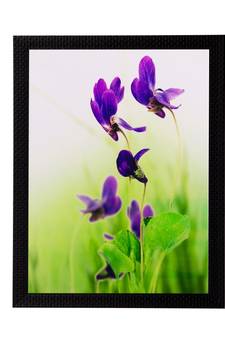 Purple Flower Matt Textured UV Art Painting