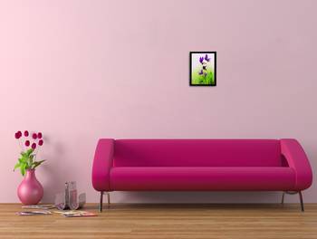 Purple Flower Matt Textured UV Art Painting 2