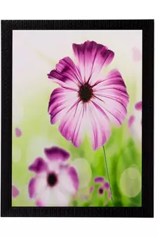 Pink and White Flower Matt Textured UV Art Painting
