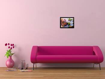 Beautiful House View Matt Textured UV Art Painting 2