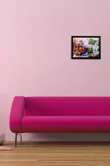 Beautiful House View Matt Textured UV Art Painting
