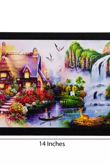 Beautiful House View Matt Textured UV Art Painting