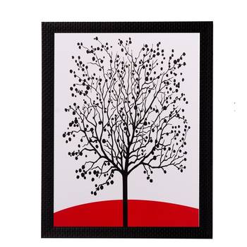 Abstract Black Tree Matt Textured UV Art Painting 1