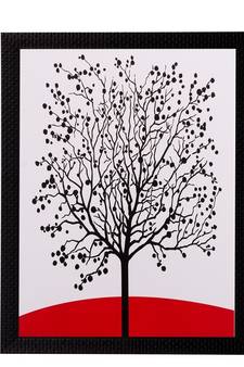 Abstract Black Tree Matt Textured UV Art Painting
