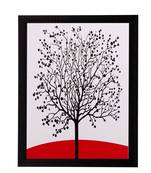 Abstract Black Tree Matt Textured UV Art Painting