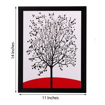 Abstract Black Tree Matt Textured UV Art Painting 3