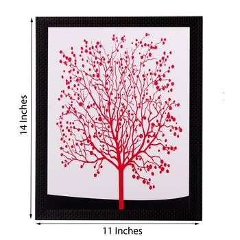 Abstract Red Tree Matt Textured UV Art Painting 2
