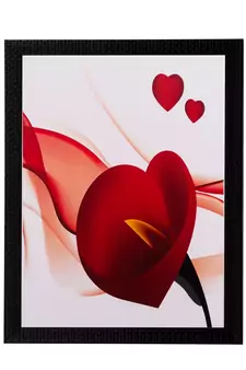 Heart Share Roses Matt Textured UV Art Painting